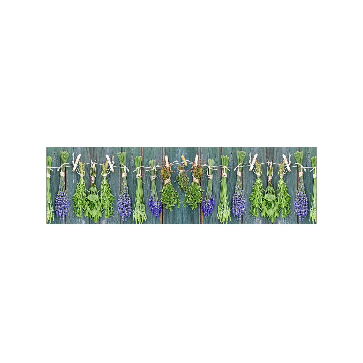 MySpotti Küchenrückwand Profix Cucina Kräuter Provence 210 x 60 cm Grün-Lila