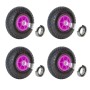 4er Set TRUTZHOLM Sackkarrenräder 260x85mm mit pinkfarbener Felge und Kugellager.
