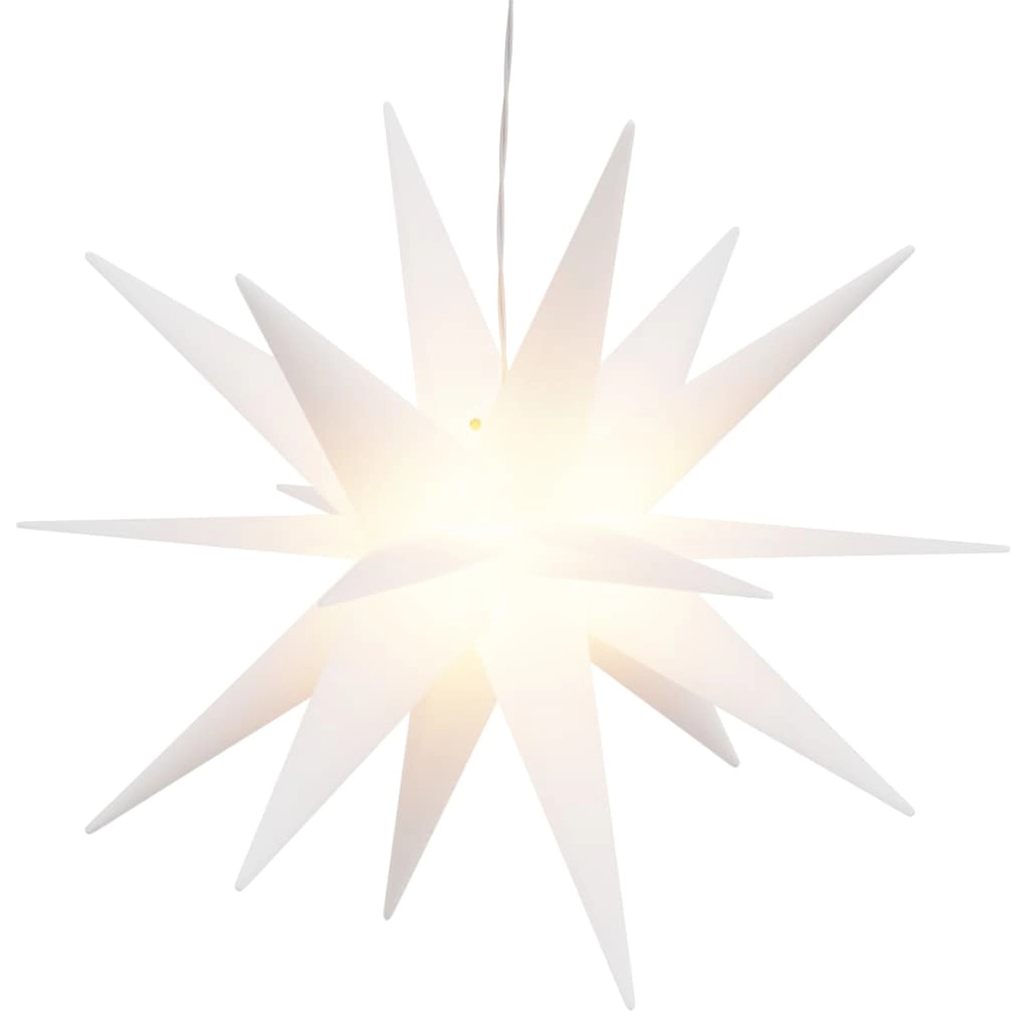 vidaXL LED-Weihnachtsstern Faltbar Weiß 43 cm 356185