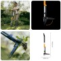Fiskars Unkrautstecher X-Series: Ergonomischer Unkrautentferner mit orangem Griff und Edelstahlklauen zur Bodenbearbeitung.