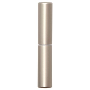 SFS Zierhülse für Einbohrbänder, Aluminium vernickelt matt, 15x112 mm. Zwei zylindrische Teile.
