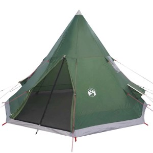 vidaXL Tipi-Campingzelt 4 Personen Grün Wasserdicht 94380