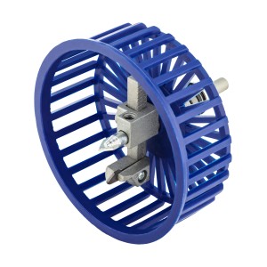 LUX Fliesen-Kreisschneider Classic mit blauem Schutzkorb für Fliesenarbeiten.