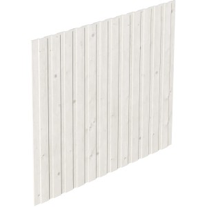 Skan Holz Seitenwand Deckelschalung, 230x220 cm, Fichte weiß lasiert, Zubehör für Carports.