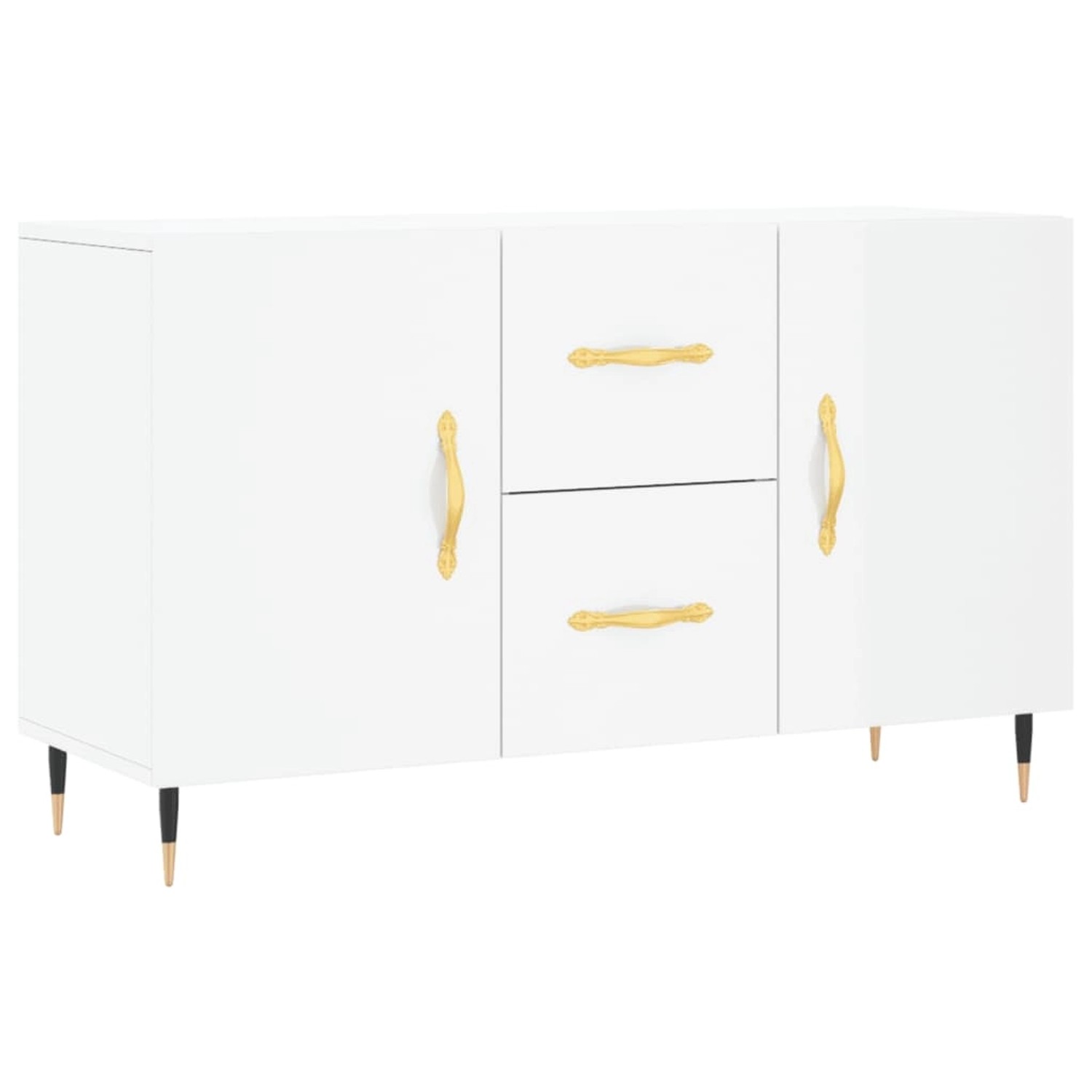 vidaXL Sideboard Hochglanz-Weiß 100x36x60 cm Holzwerkstoff 828150
