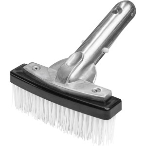 Summer Fun Exklusiv Bodenbürste, 14 cm, für die Poolreinigung. Bürste mit schwarzen Kopf und weißen Borsten.