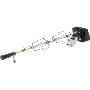 Rösle Premium Drehspieß für Artiso, Videro & Magnum Grills. Grillutensil aus Edelstahl mit Motor und Halterungen.