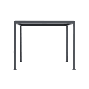 Anthrazitfarbene MWH Pergola O+90 Series 3x3,6m mit verstellbarem Lamellendach für Garten & Terrasse.