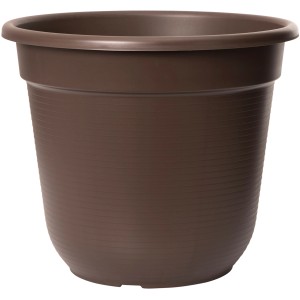 Brauner Florus Pflanztopf Original, Ø 11 cm, aus recyceltem Kunststoff für Balkon und Terrasse.