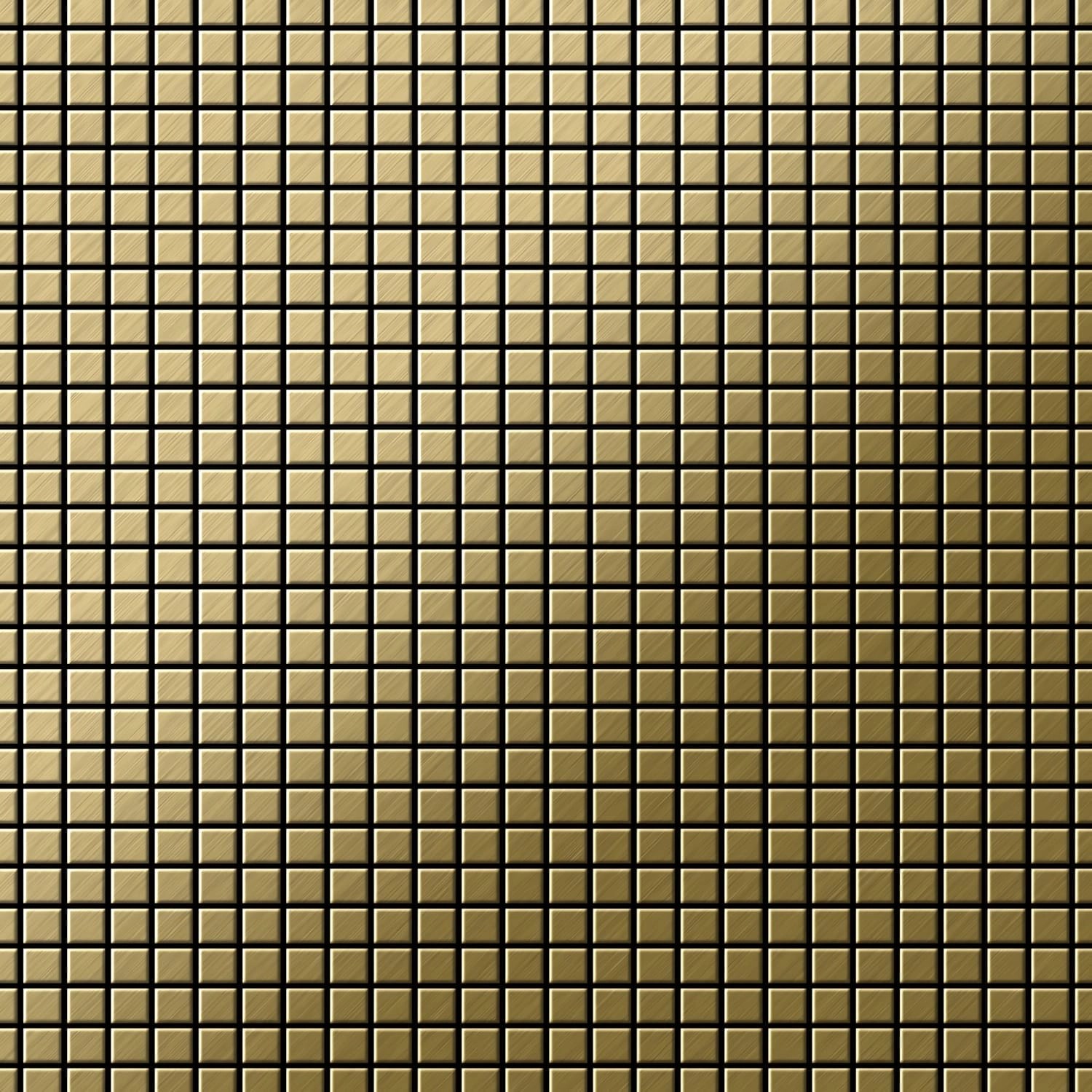 ALLOY Mosaik Fliese Massiv Metall Titan Gebürstet Gold 1,6mm Stark Glomesh- günstig online kaufen