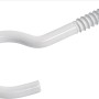 LUX Schraubhaken, gebogen, verzinkt, Ø 3,3x60mm, weiß, 4er-Set, für leichte Befestigungen.