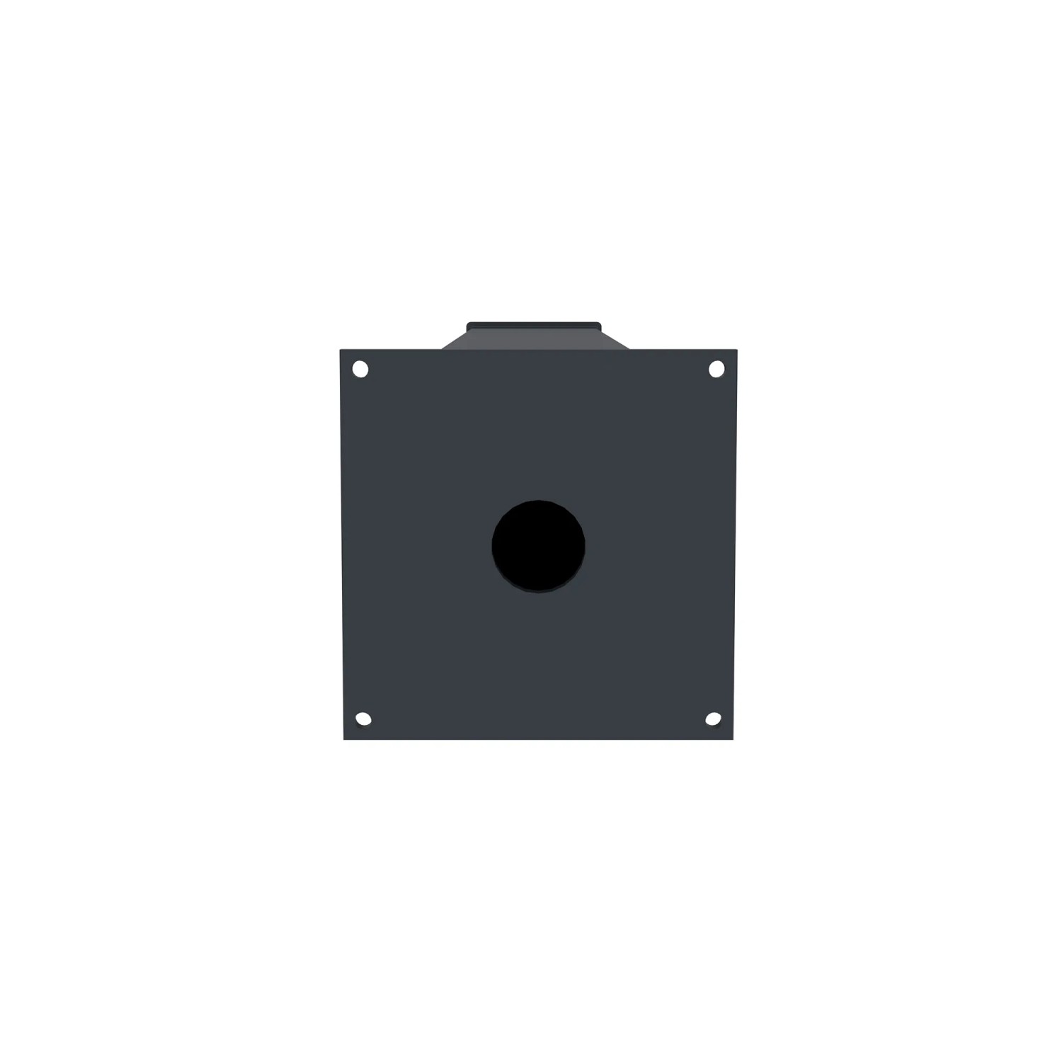 Pfosten (20x20cm) für Casanoov Schiebetor Giona, graues Aluminium.