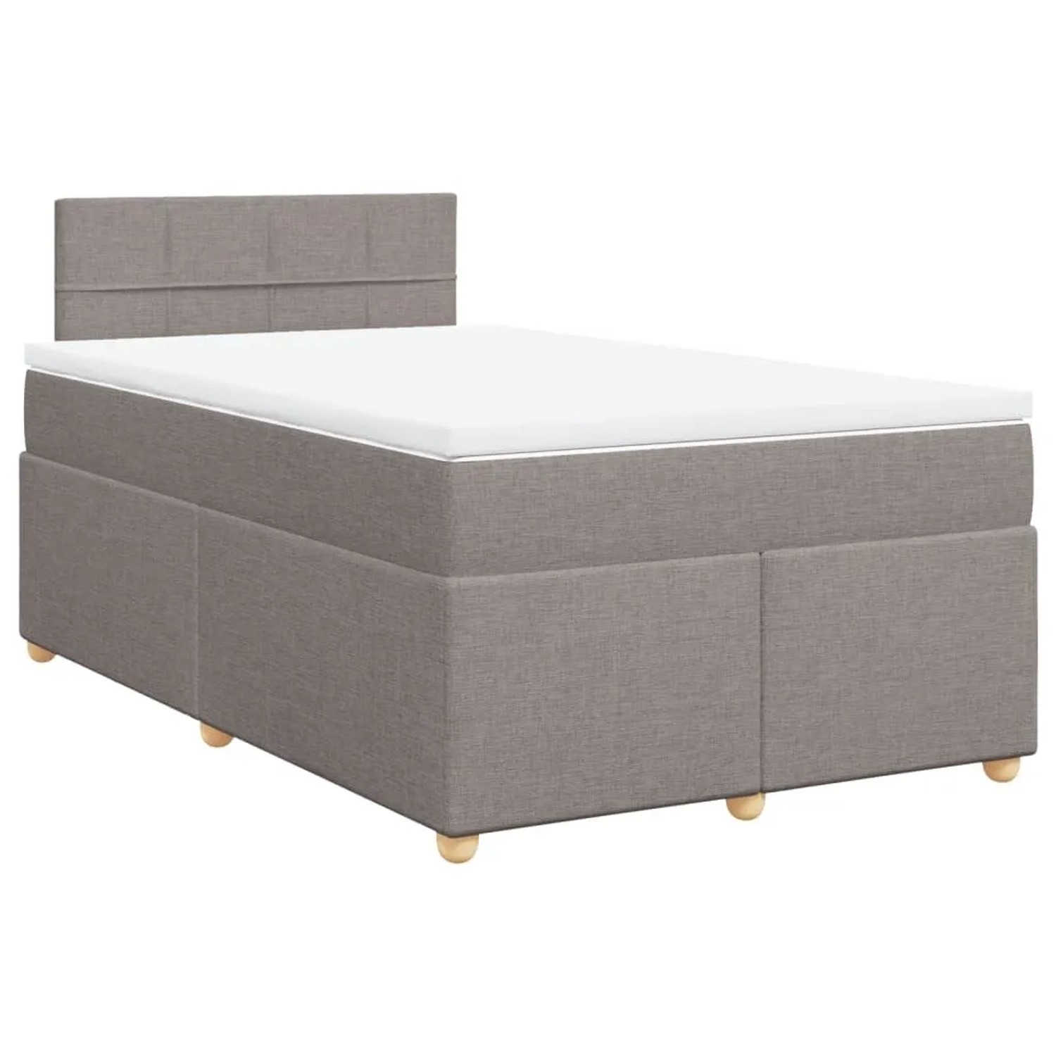 vidaXL Boxspringbett mit Matratze Taupe 120x200 cm Stoff 3288951 günstig online kaufen