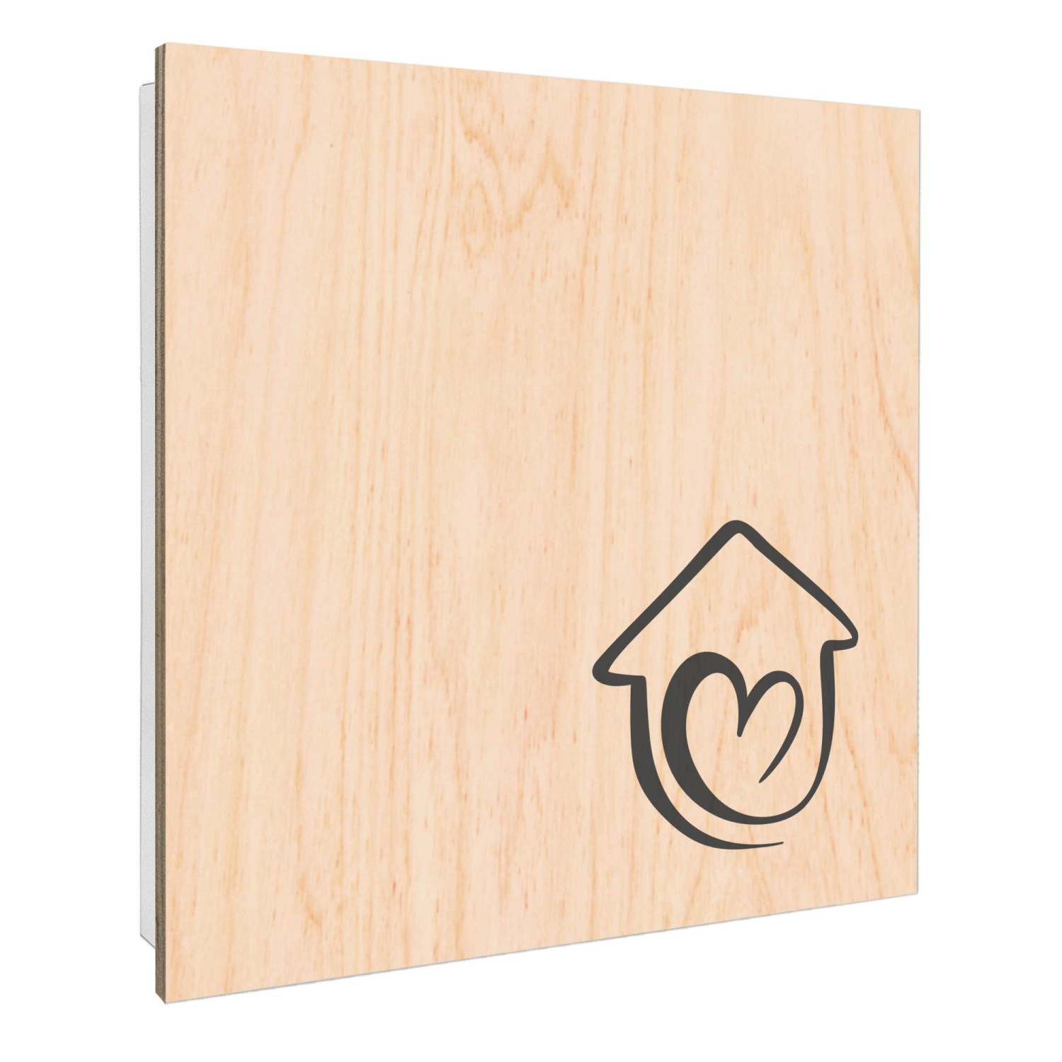 Banjado Großer Schlüsselbox Holz 30x30cm Weiß Scharnier Rechts 50 Haken Sch günstig online kaufen