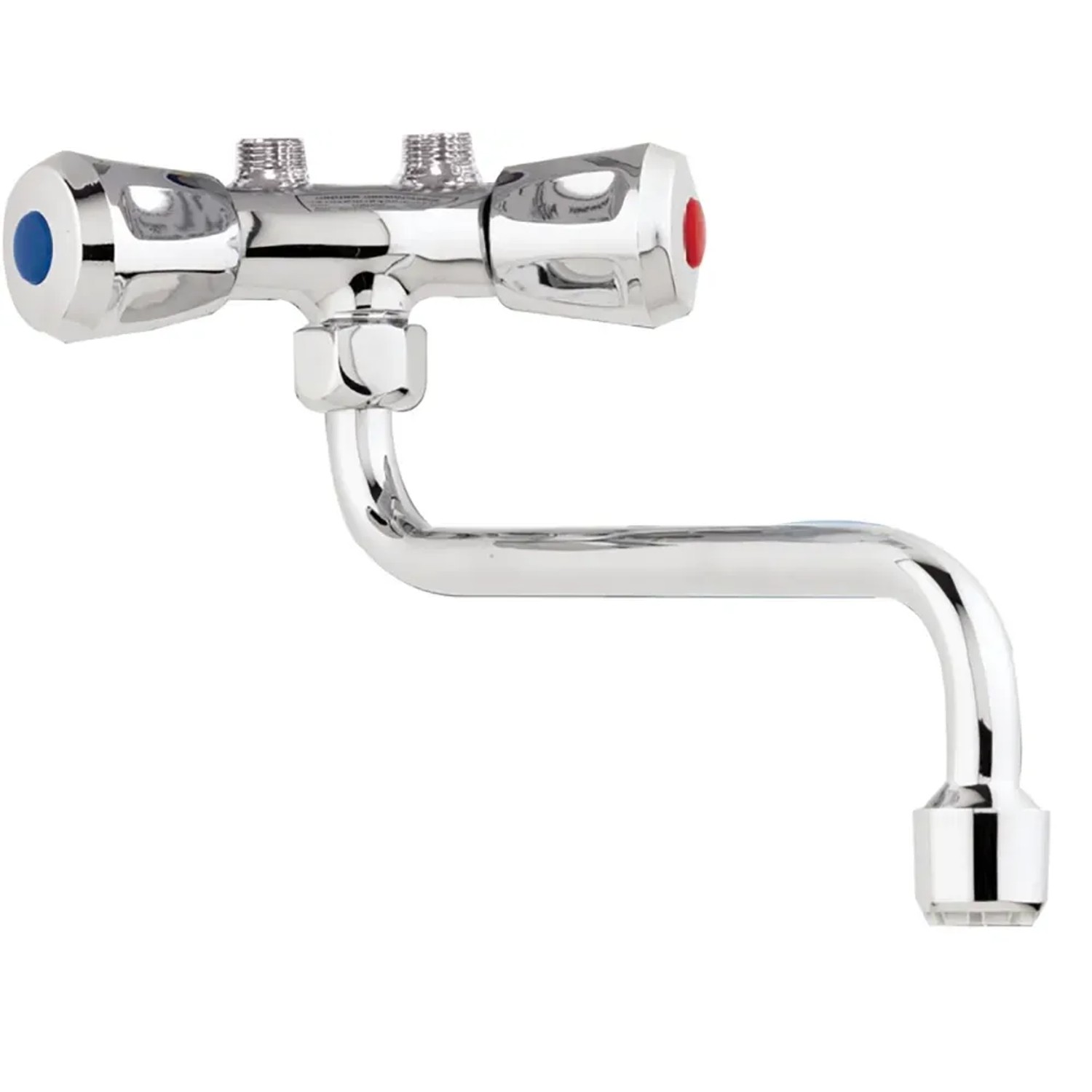 Thermoflow ELEX35ARM Klein-Durchlauferhitzer mit Armatur, Chromoptik für Handwaschbecken.