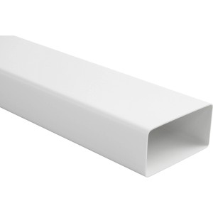 Weißes Marley Vierkantrohr (0,5 m) für Flachkanalsysteme, Querschnitt 110x54 mm.