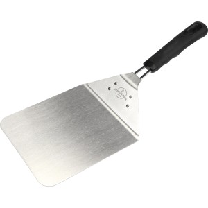 Jamestown Pizzaheber aus Edelstahl mit schwarzem Griff für Grill & Ofen.