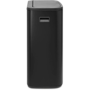 Schwarzer PROREGAL Abfallsammler mit Touch-Öffnung, 2x30 Liter.