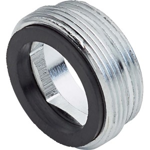 Reduzierstück M24 x M22 für Auslaufventile, Messing verchromt.