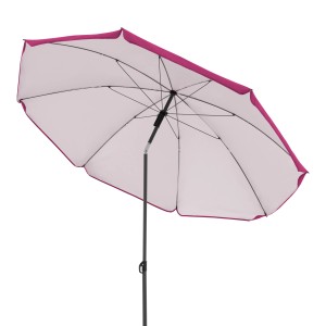 Derby Marktschirm COMO, Ø 165 cm, pink. Sonnenschirm mit Handöffner und UV 50+.