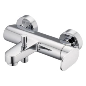 pianura Wannenarmatur Aora, Aufputz, Chrom mit Brauseanschluss.