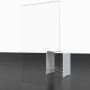 Schulte Drehtür Toura L mit Seitenwand, 200x90x90 cm, Klarglas und schwarzem Rahmen.
