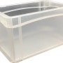 Transparente Eurobox-System Box Vollwand, 30x20x17 cm, zur Aufbewahrung.