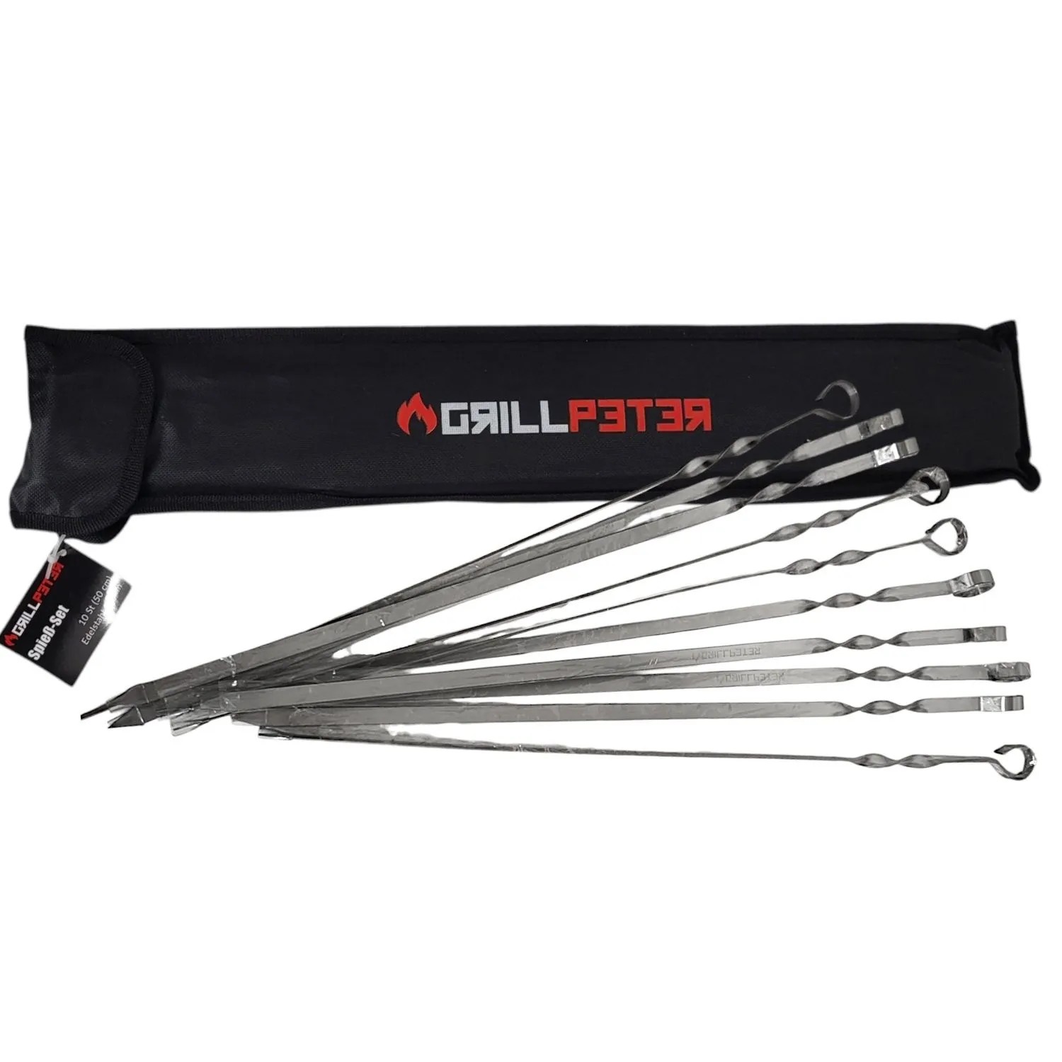 Grillpeter Mangal Set Taschkent Schaschlikgrill mit 9er Drehspieß Spieße Motor_8