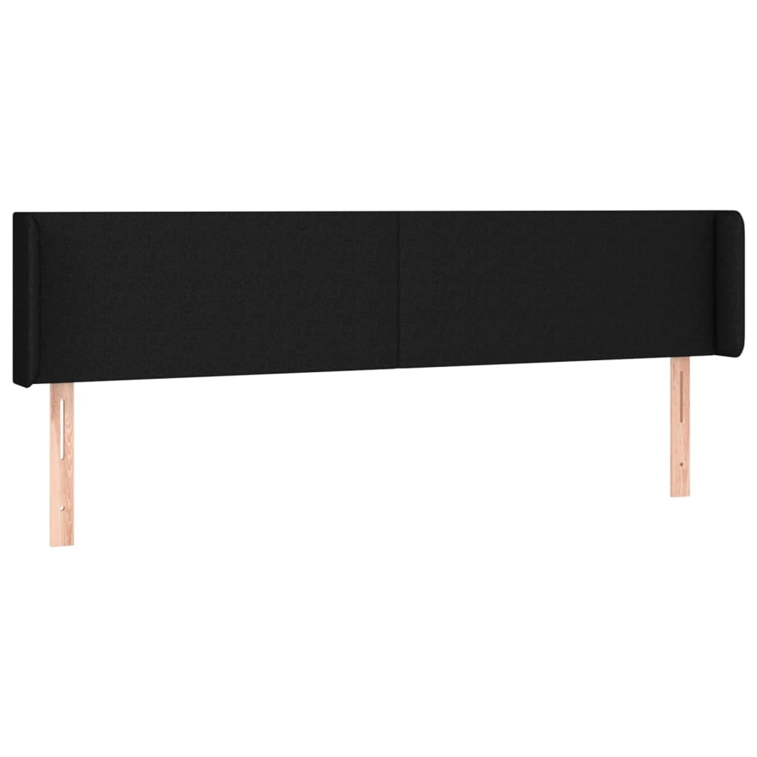 vidaXL LED Kopfteil Schwarz 163x16x78/88 cm Stoff 3122964
