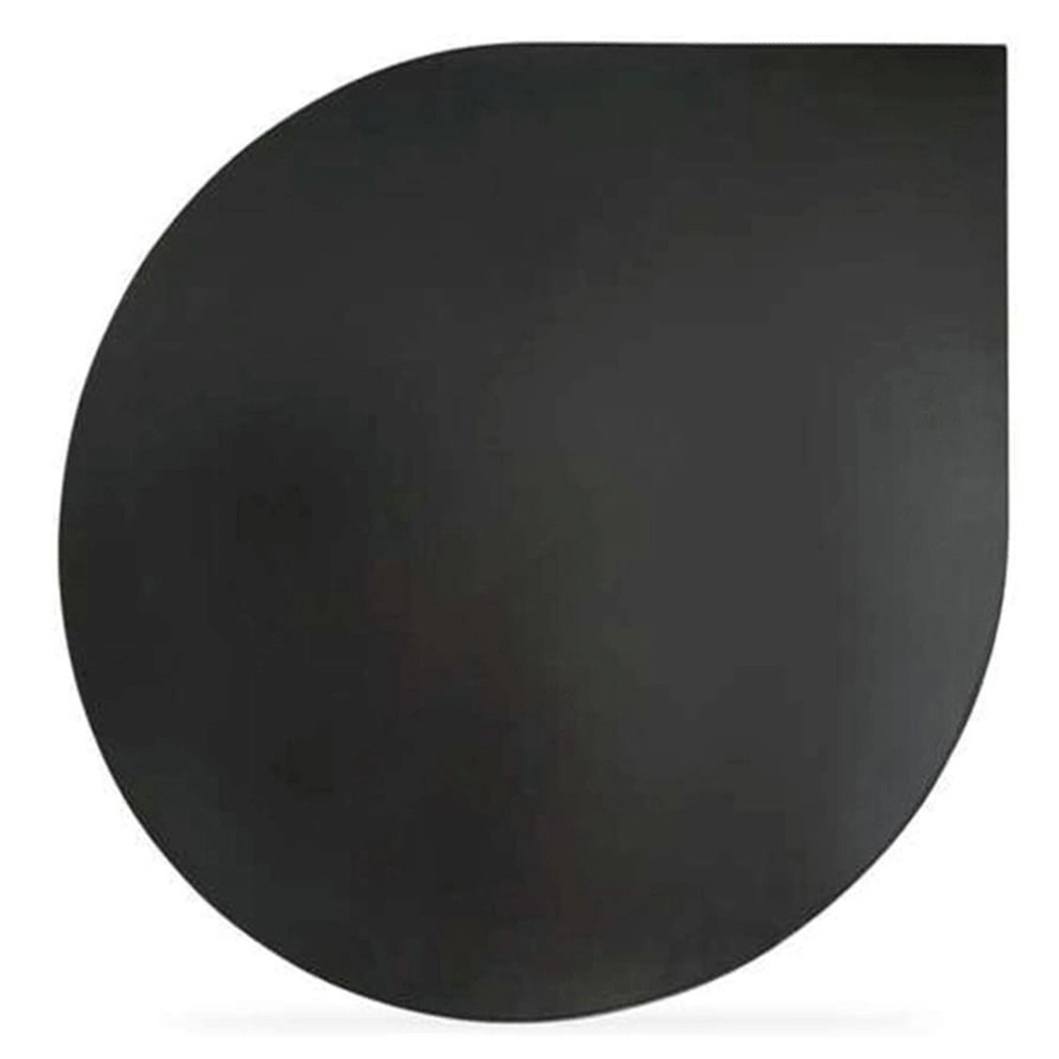 Valo Stahlbodenplatte Tropfenform 110 cm x 110 cm Stärke 2 mm Schwarz günstig online kaufen