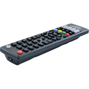 Schwaiger Universalfernbedienung 8 in 1 für Audio-Zubehör, Nahaufnahme.