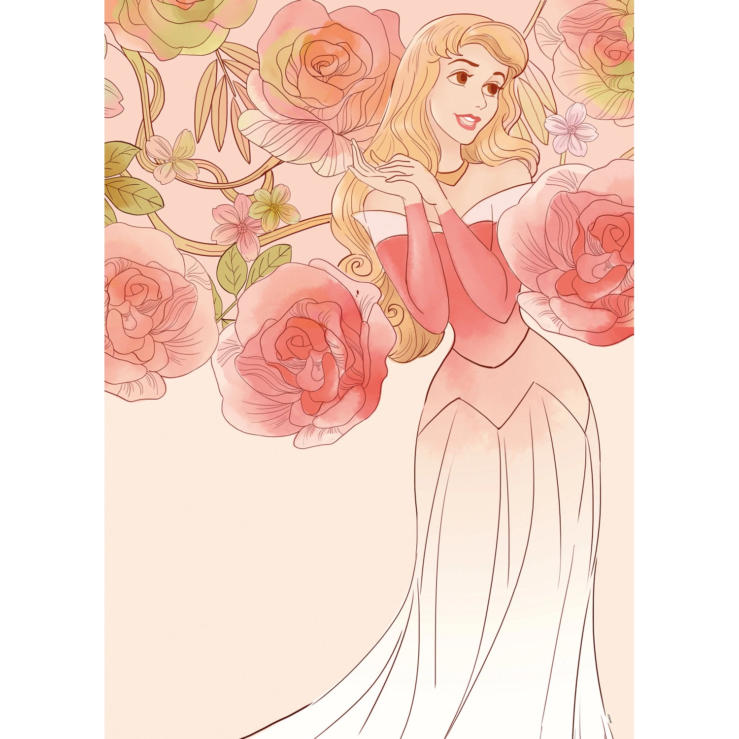 Komar Wandbild Sleeping Beauty Roses 50 x 70 cm