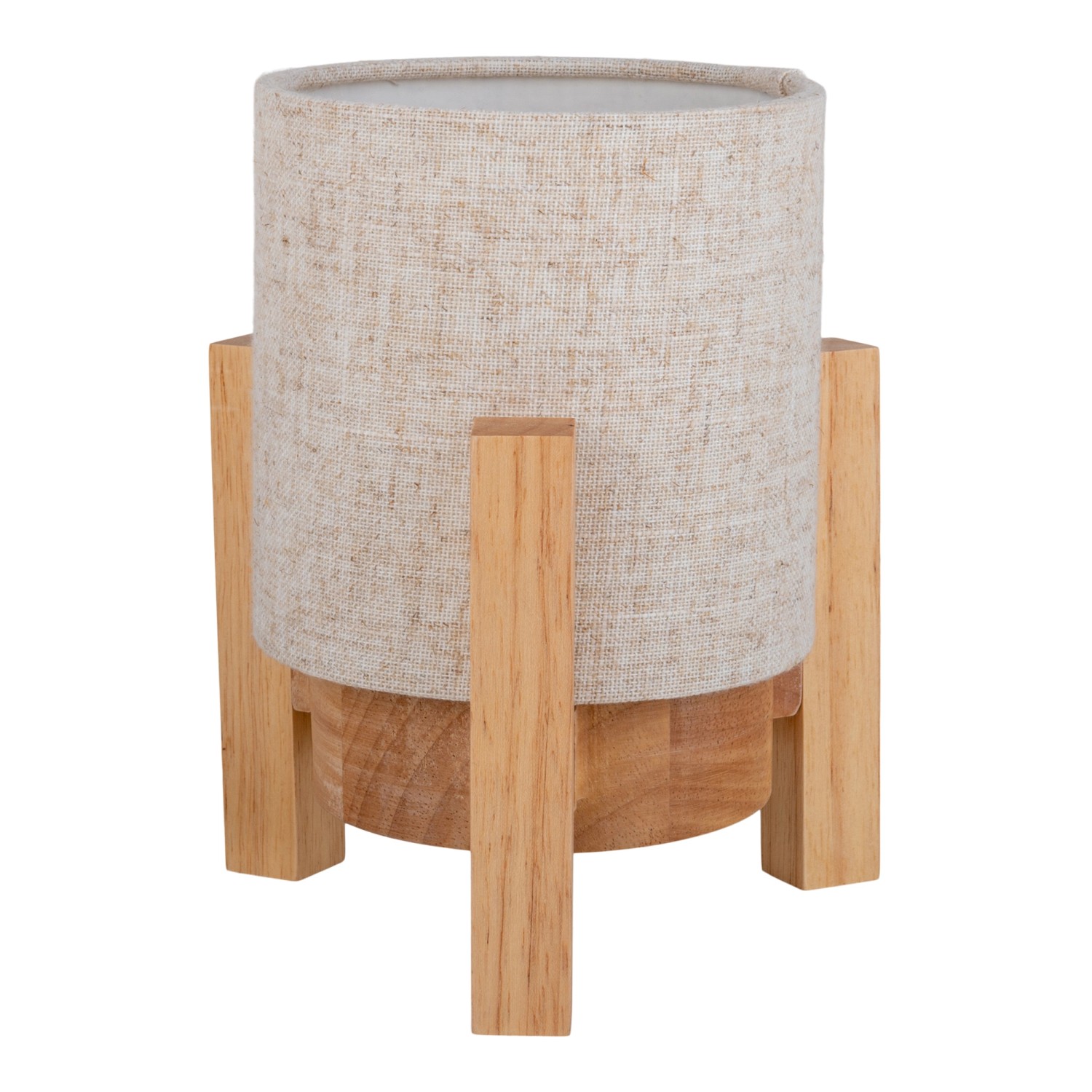 Näve LED-Leinen-Akkutischleuchte Madita Ø 16,2 cm x 19 cm günstig online kaufen