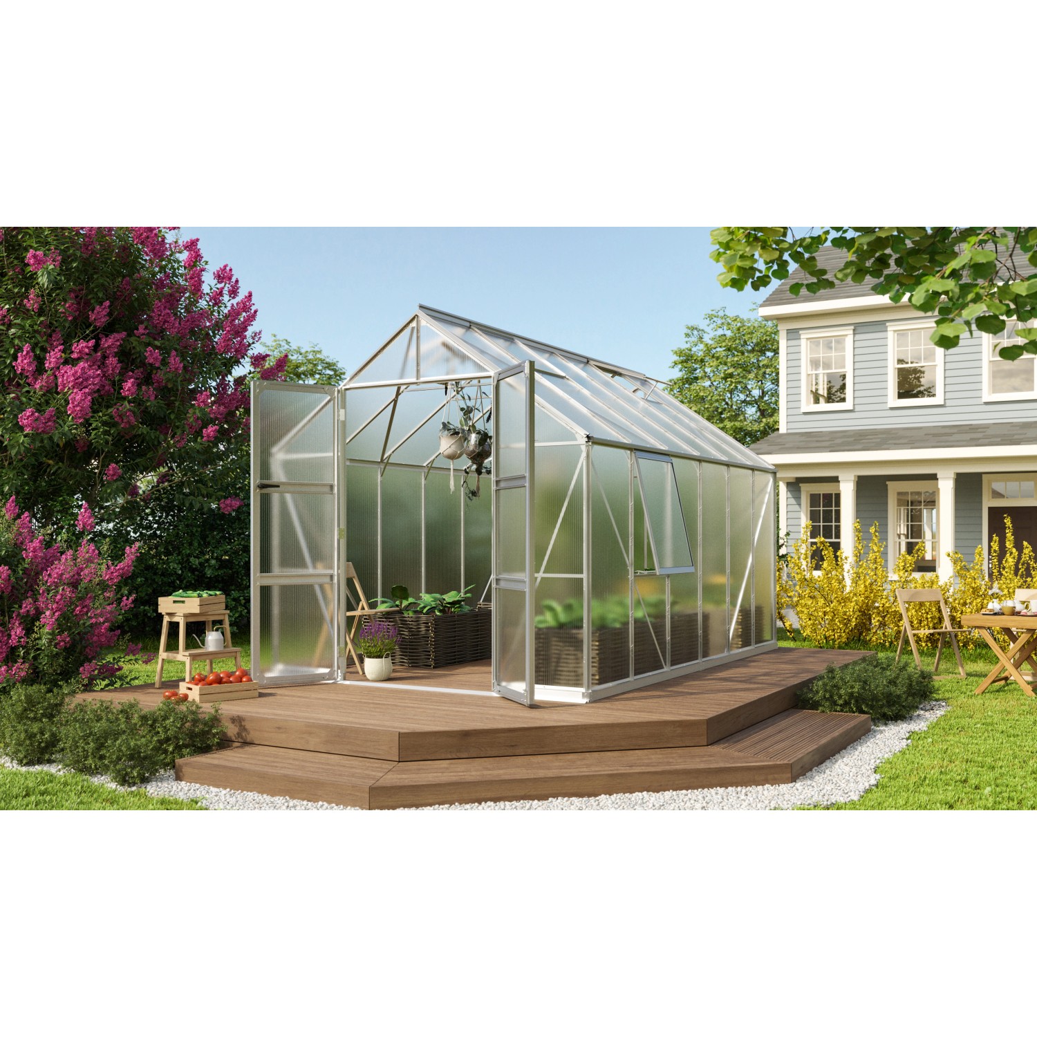 Vitavia Gewächshaus Olymp 9900 HKP 4 mm Alu B 257 cm x T 387 cm günstig online kaufen