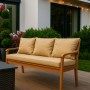 Beige Gartenbankauflage: Setgarden Mix Bench Kissen für 3-Sitzer Bänke, 160x60 cm.