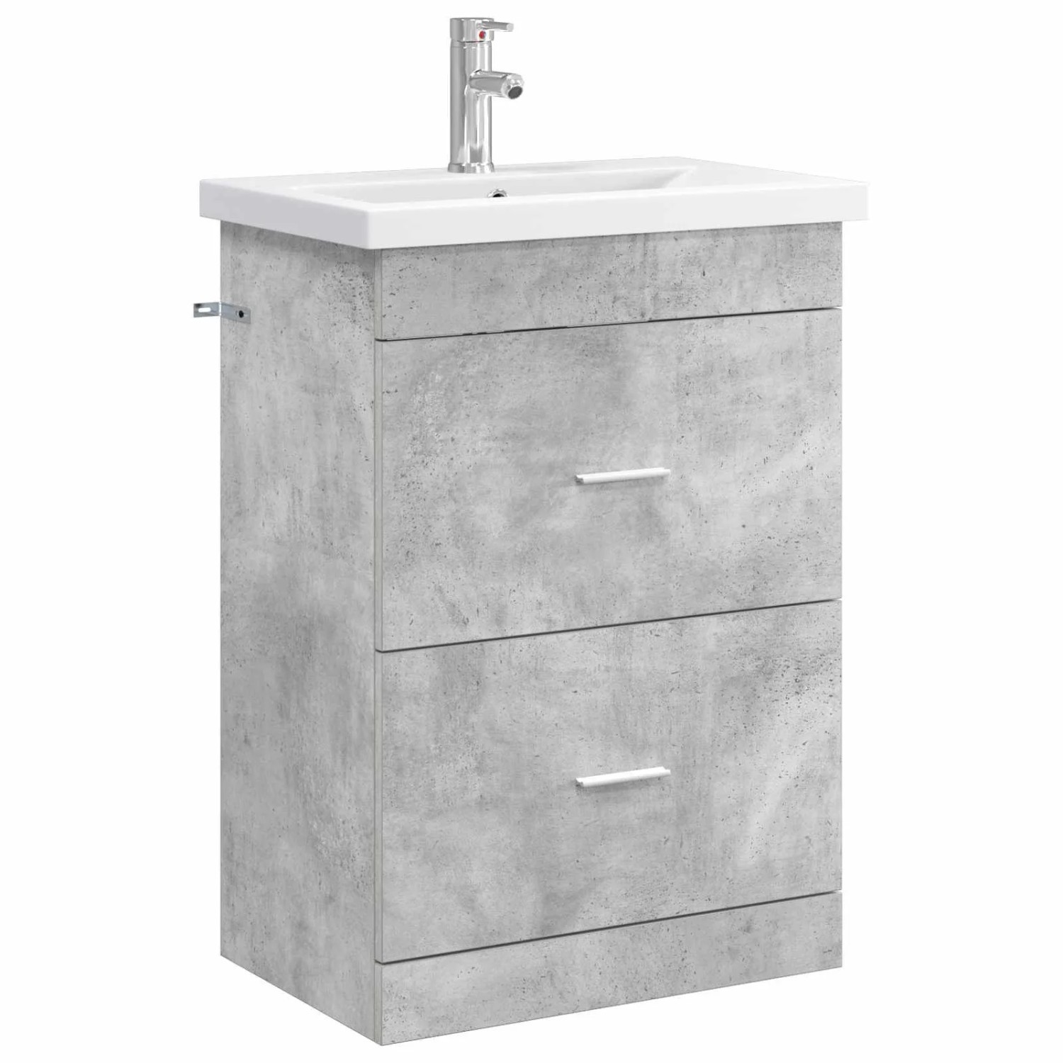 vidaXL Badezimmermöbel-Set Betongrau 61 x 40 x 84,5 cm Holzwerkstoff 3404369