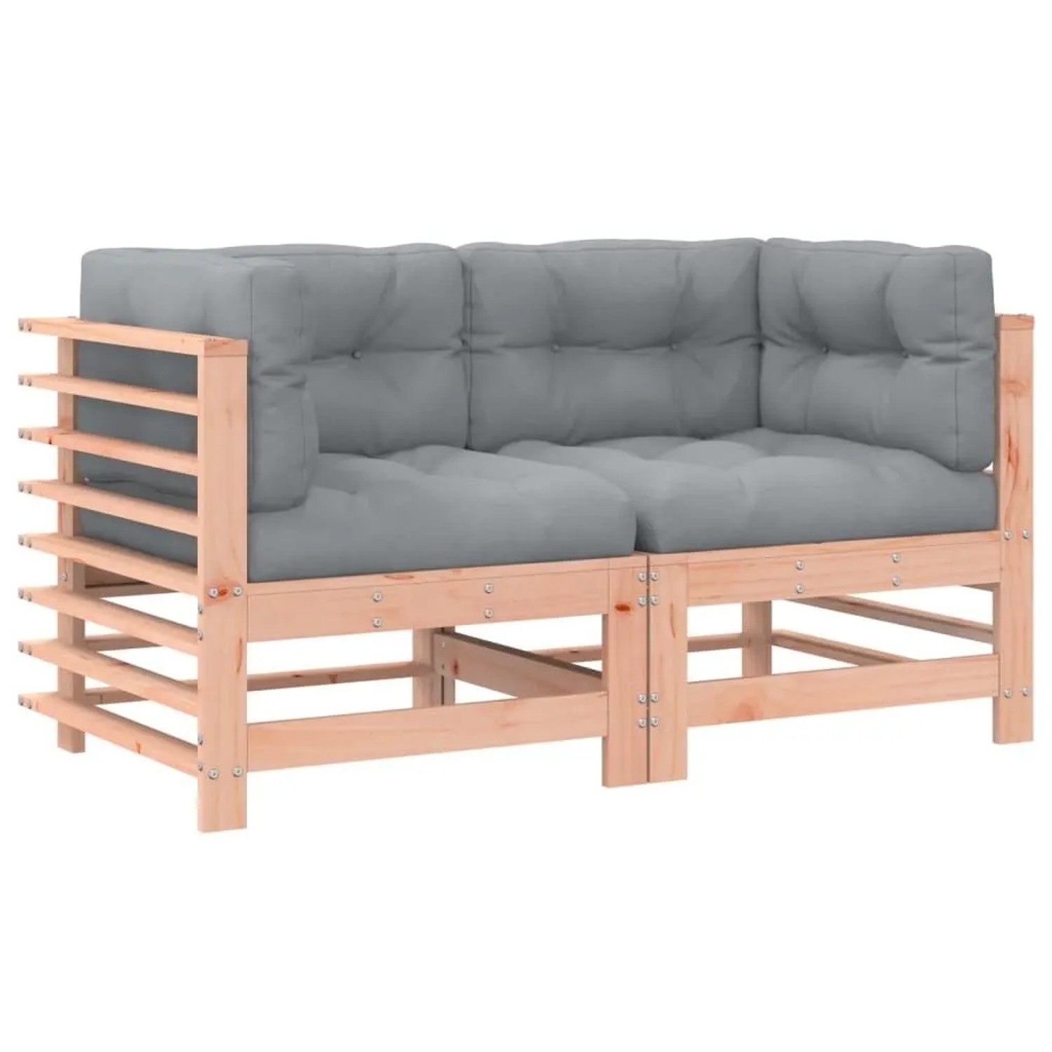 vidaXL Ecksofas mit Kissen 2 Stk Massivholz Douglasie 825686