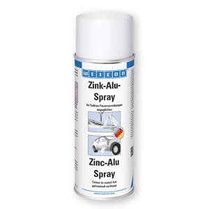 WEICON Zink-Alu-Spray 400ml, Spezial-Spray zum Ausbessern von Verzinkungen und Schutz vor Rost.