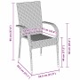 Brauner Gartenstuhl aus Poly Rattan, Teil der 5-tlg. vidaXL Essgruppe. Gartenmöbel für Terrasse und Balkon.
