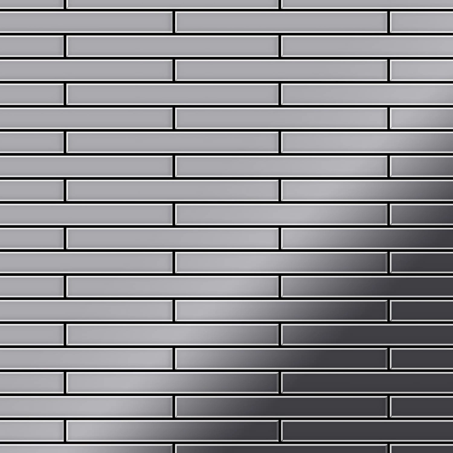 ALLOY Mosaik Fliese Massiv Metall Edelstahl Hochglanz Grau 1,6mm Deedee-s-s günstig online kaufen