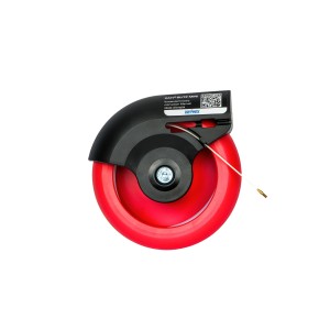 Katimex Kati Blitz Mini Kabel-Einziehsystem (15 m) mit roter Spule und schwarzem Gehäuse.