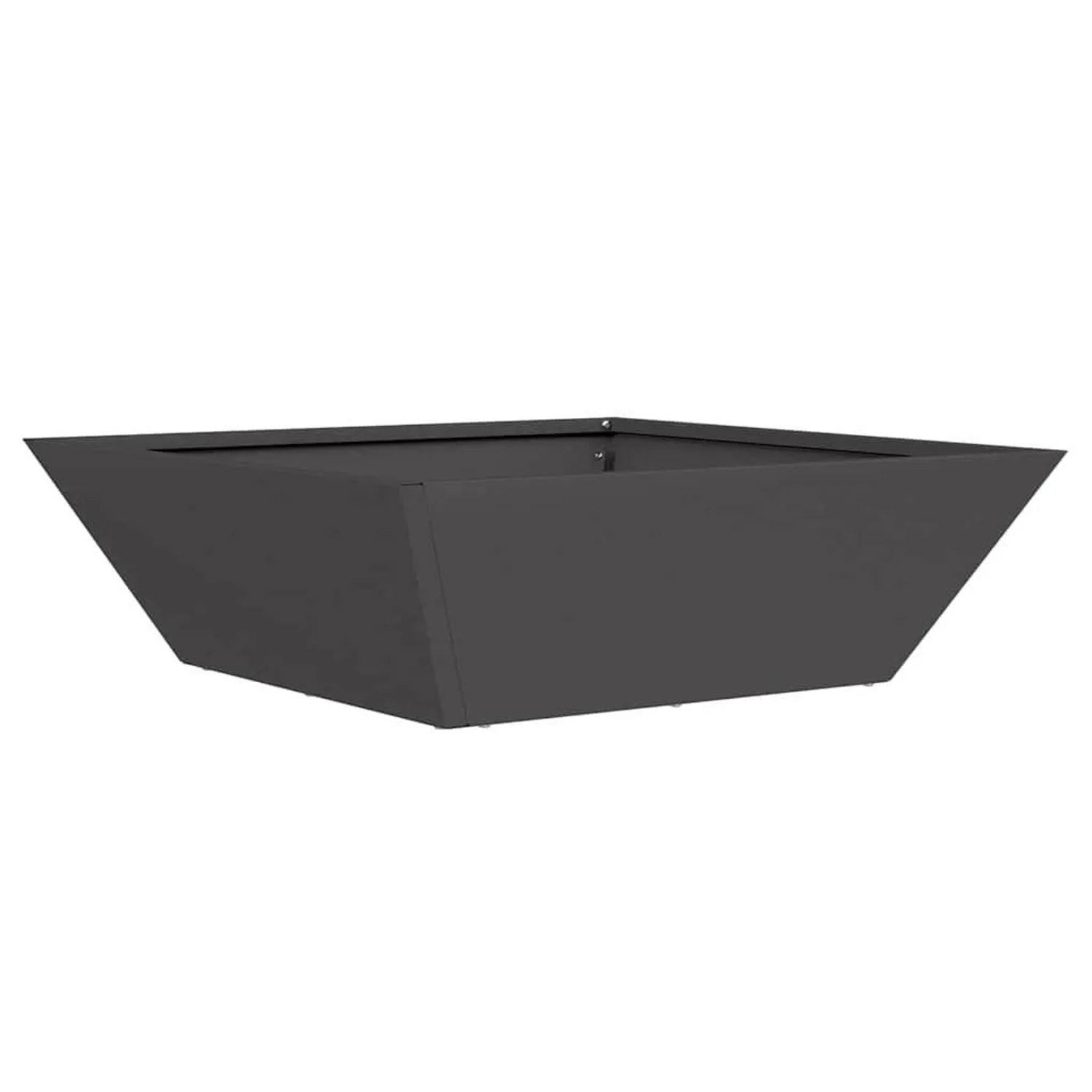 vidaXL Garten-Pflanzgefäß Schwarz 50 x 50 x 15 cm Kaltgewalzter Stahl 87382 günstig online kaufen