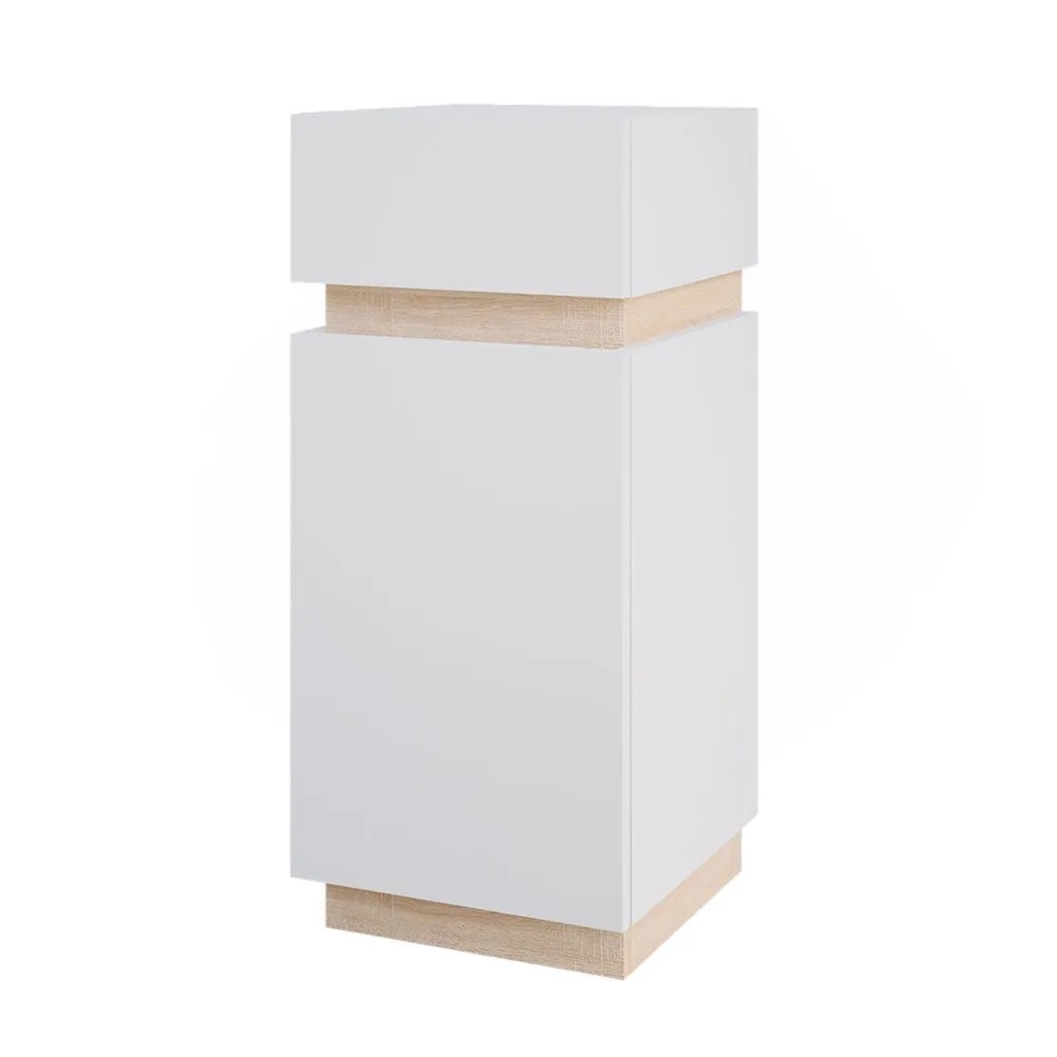 Vicco Midischrank Gloria Weiß 33 x 76 mit Tür und Schublade