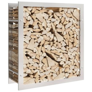 vidaXL Brennholzregal 80x28x86 cm Edelstahl 357862