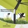 Sekey Balkonschirm, rechteckig, höhenverstellbar, einfache Bedienung, flexibel neigbar für optimalen Sonnenschutz.