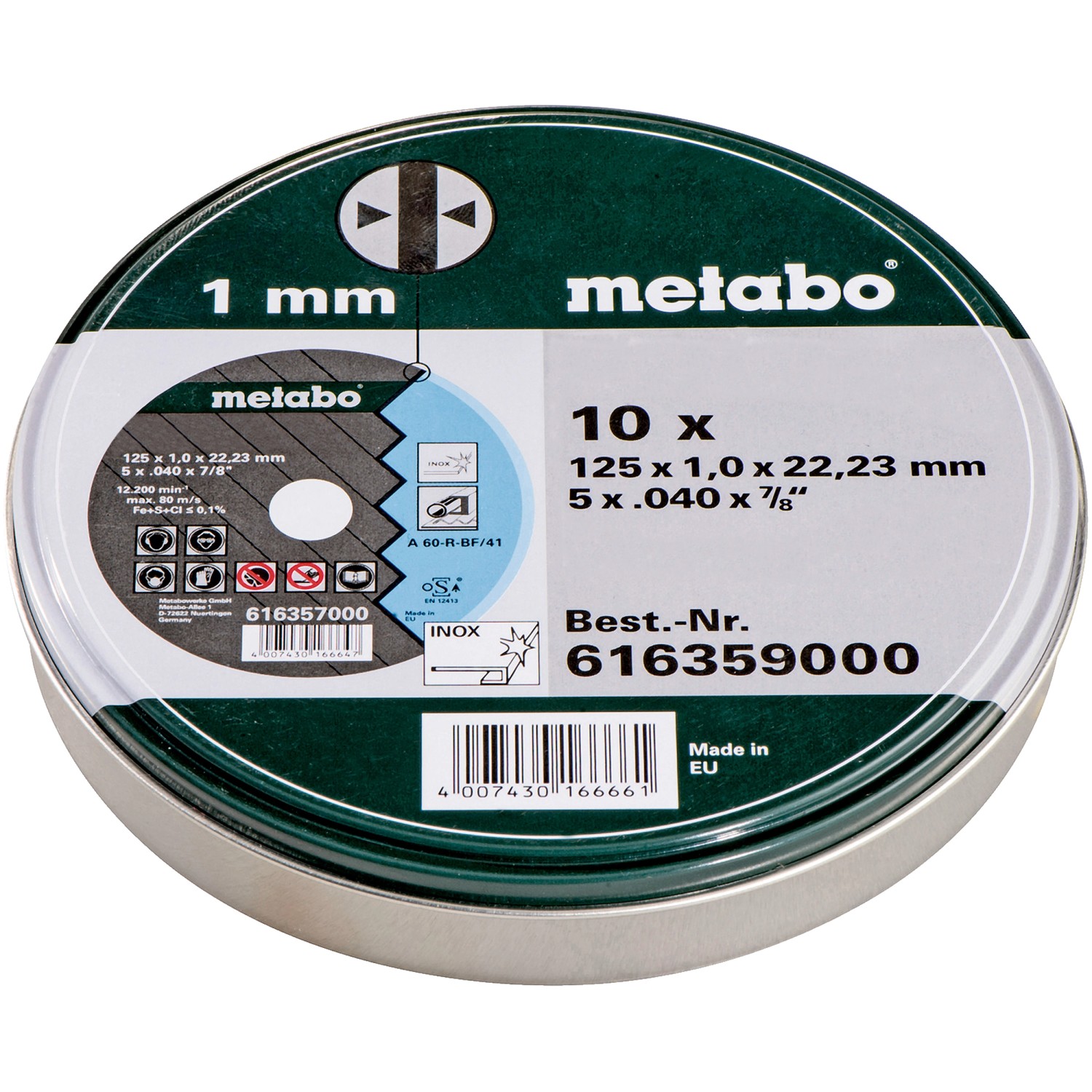 Metabo Trennscheiben Metall 125 mm 10 Stück