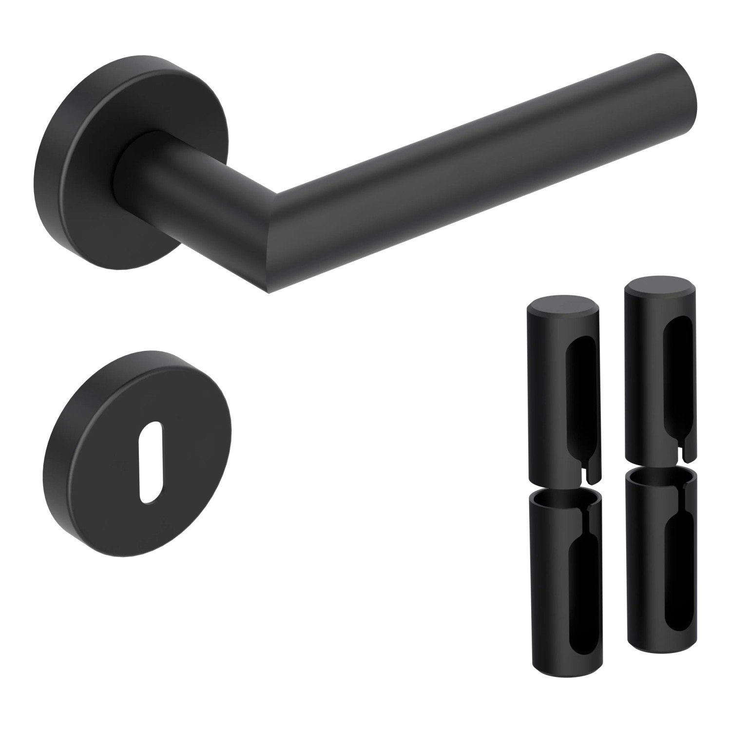 Novadoors Türgriffgarnitur 120 Schwarz PVD Edelstahl 21 mm