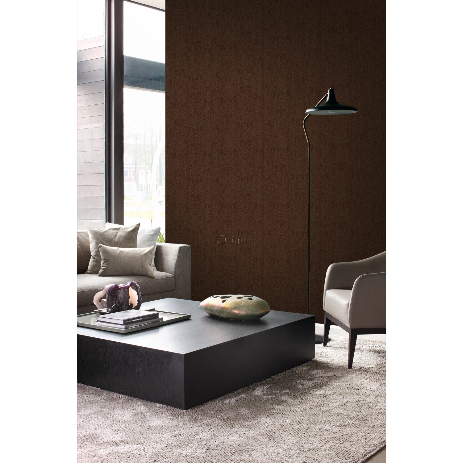 Origin Wallcoverings Tapete Ornamente Braun und Gold 53 cm x 10,05 m 345416 günstig online kaufen