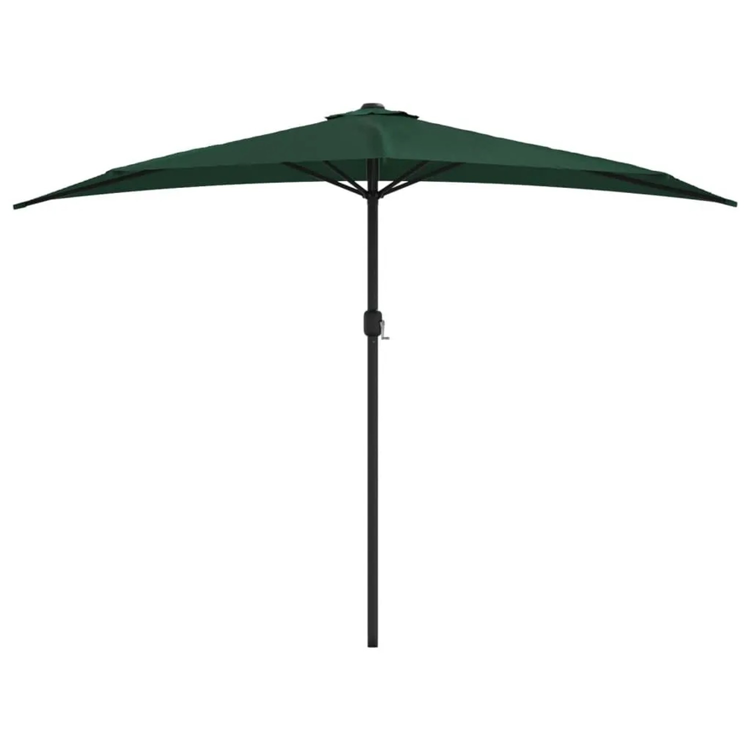 vidaXL Balkon-Sonnenschirm mit Alu-Mast Grün 300x155 cm Halbrund 44592