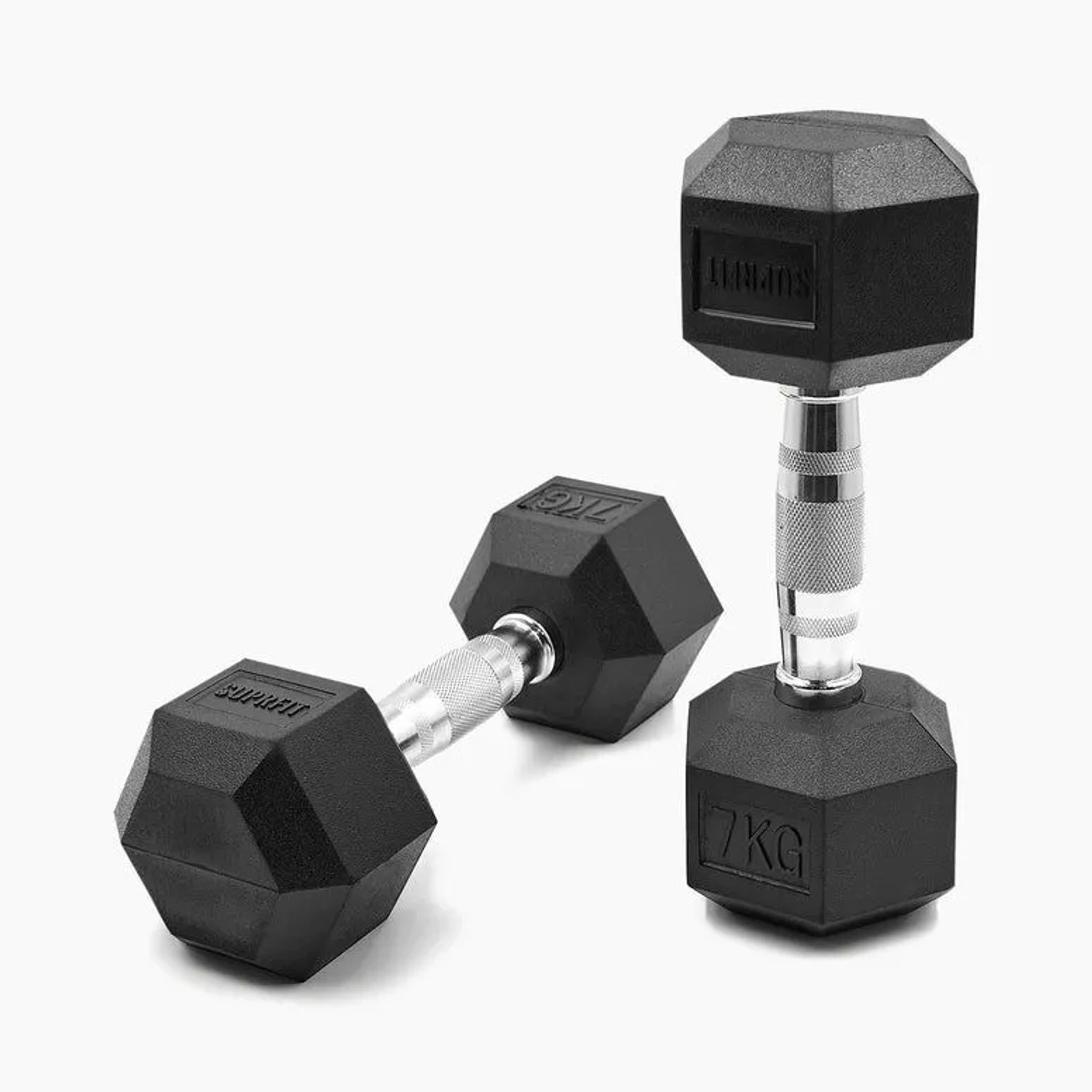 Suprfit Hex Gummi-Kurzhanteln Paar 7 kg